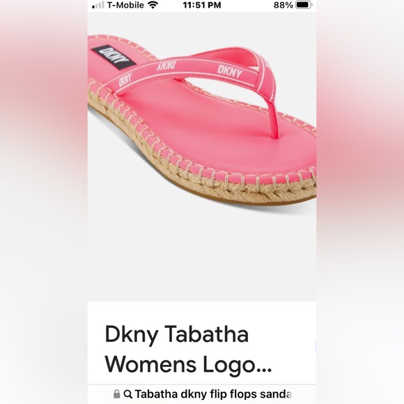 DKNY bright Pink women’s sandals in a size 6 M bought at Macy’s. - Picture 6 of 8